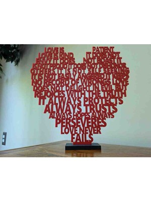 Layer Forge 3D Dekoratif Aşk Sözü Biblosu – Love Is Temalı 3D Masaüstü Dekoratif Figür – Sevgililer Günü Hediyesi