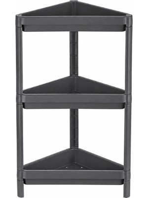Eco Lounge Gri Üçgen Çukur Pratik Raf Ünitesi Plastik BX40