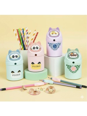 Senacacollection 1 Adet Panda Masa Üstü Döndürmeli Kalemtıraş