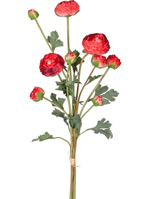 Herdekora Yapay Erengül Rannaculus Demeti Kırmızı 55 Cm.