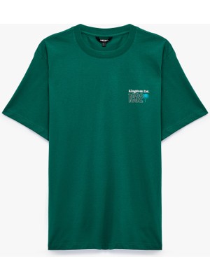 Koton Regular Fit Pamuklu Bisiklet Yaka Kısa Kollu Baskılı Tişört