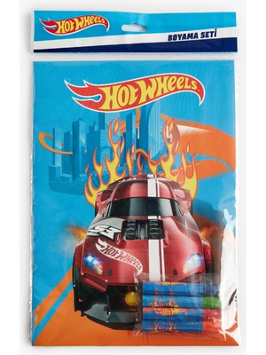 Koton Hot Wheels Lisanslı 4’lü Keçeli Kalemli ve Defterli Boyama Seti