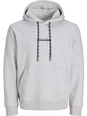 Jack & Jones Erkek Gögüs Baskili Relaxed Fit Kapüsonlu Sweatshirt - Kendrick
