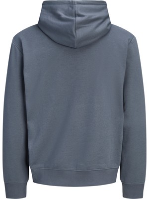 Jack & Jones Erkek Gögüs Baskili Relaxed Fit Kapüsonlu Sweatshirt - Kendrick