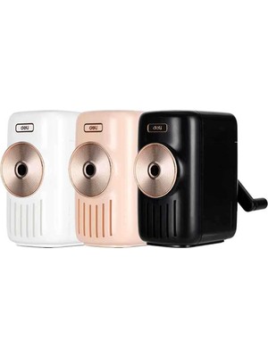 Deli Masa Üstü Müzikli Kalemtraş Beyaz-Pembe-Siyah E71165A  100180988