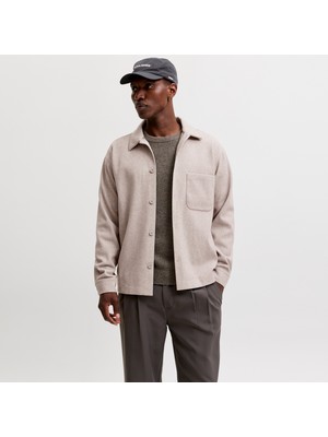 Jack & Jones Erkek Relaxed Fit Gömlek Yaka Overshirt - Regent