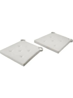 IKEA Justına Sandalye Minderi , Ekru, 42/35X40X4 Cm, 2'li