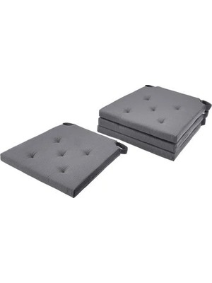 IKEA Justına Sandalye Minderi , Gri, 42/35X40X4 Cm, 4'lü