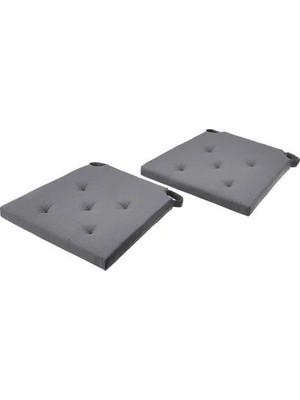 IKEA Justına Sandalye Minderi , Gri, 42/35X40X4 Cm, 2'li