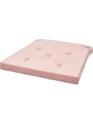 IKEA Justına Sandalye Minderi , Pembe-Beyaz, 42/35X40X4 cm