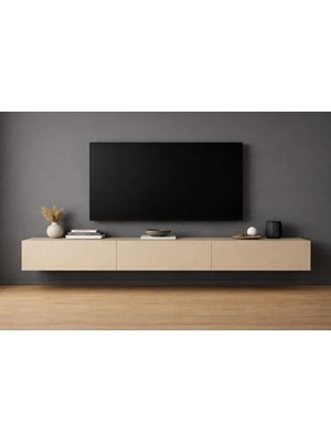 Mozide Mdf Vetro Plus Tv Ünitesi 200 cm - Kum Beji
