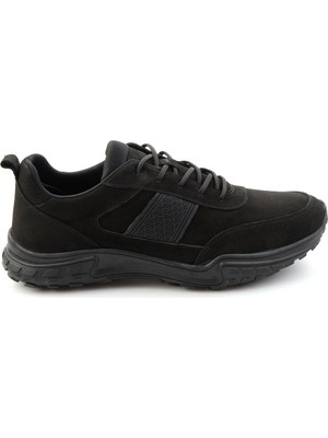 Bambi Siyah Nubuk Hakiki Deri Erkek Sneaker E01018271001