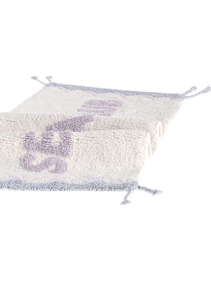 İrya Selfcare Club Tekli %100 Pamuk Pamuk Banyo Paspası 50X120 cm Pure Mavi/lila