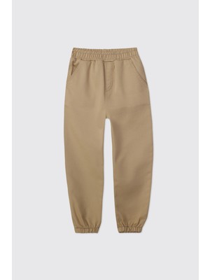 Panço Erkek Çocuk Beli Lastikli Bej Pantolon
