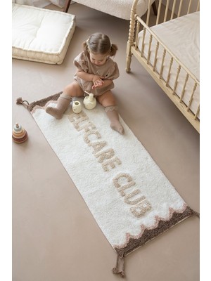 İrya Selfcare Club Tekli %100 Pamuk Pamuk Banyo Paspası 50X120 cm Kum Beji/brownie Kahve