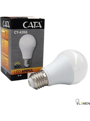 Cata Günışığı LED Ampül 10 Adet 3200K E27 12W CT-4266