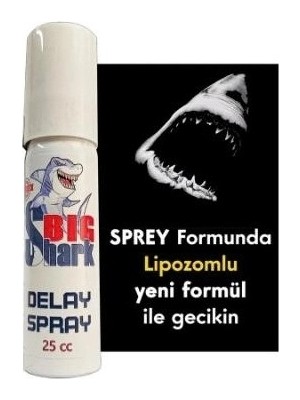 Bezos Big Shark Asimox Spray 25CC Lipozomlu Yeni Formül ile Gecikin