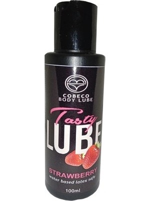 Bezos Cobeco Body Lube With Strawberry Water Based - Tasty Lube Latex Safe 100 ml / Latex - Kondom Uyumlu Su Bazlı Çikoolata Aromalı Lubrikant Jel