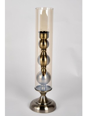 Setabianca Seta Regina Mumluk Boğumlu Uzun Cam Bronz Büyük 47.5 cm