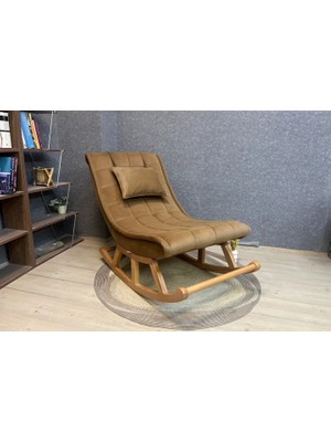 Vivense Miskin Sallanan Sandalye, Açık Kahve, Ahşap, Naturel Ayak