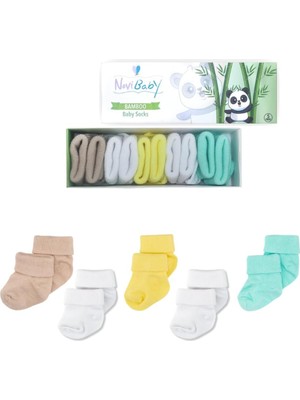 Novibaby 5'li Bambu Yenidoğan Bebek Çorap