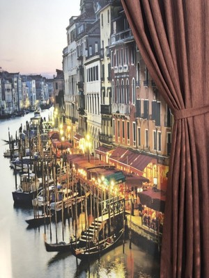 Fon Perde Keten Işık Engelleyici Blackout Linen Karartma Perde 150 x 270 Kiremit