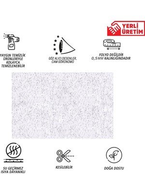 Kendinden Yapışkanlı Pvc Panel, Yapışkanlı Yer Zemin Kaplama, Duvar Kaplama, Fayans Çıkartması Antrasit Mermer Desenli 41X62 cm (4 Adet / 1 M²)