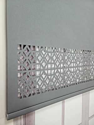 Stor Perde Desenli Lazer Kesim Kalın Kumaşlı ML104 100X200 Antrasit