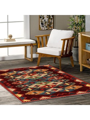 Anti-Alerjik Yıkanabilir Kaymaz Şönil Halı Kilim Kendinden Saçaklı Eskitme, Modern Desen Oturma Odası, Salon, Çocuk Odası, Mutfak, Koridor Halısı, Yol