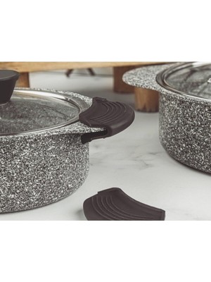 Tutacak Tutmaç Silikon Tencere Tava Tutacağı 9x4 cm A Kalite Bir Çift Siyah Renk