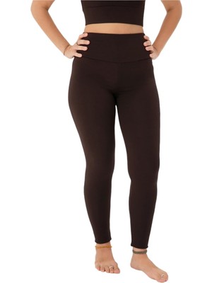 Kadın Basic Viskoz Tayt - Ecovero Viskoz, Çift Kat Yumuşak Kumaş, 4 Kat Korsaj, Yüksek Bel Spor ve Günlük Tayt