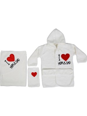 Pamuk Bebek Çocuk Bornoz Havlu Takımı Set