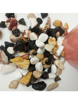 Karışık Renkli Çakıl Taşı 1-2 cm 2 kg Vazo Dibi Taşı Akvaryum Taşı Teraryum Taşı Saksı Dibi Taşı