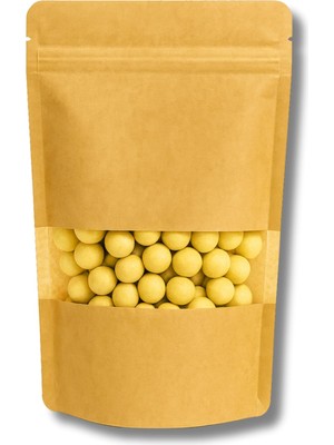 Kraft Pencereli Doypack Kilitli Stand Up Pouch, Gıda Uyumlu, Yeniden Kapanabilir Zipli (100, 16X27)