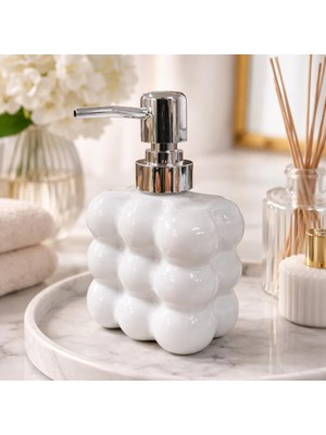 Bubble Cam Sıvı Sabunluk, 300 ml - Beyaz, 9,5X6,5X15 cm (Beyaz)