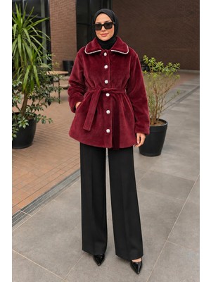 Missvalle Vela Fox Kemerli Kaban Bordo 3009