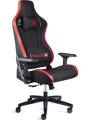 Asbir Mobilya Stravon x Plus Oyuncu Koltuğu 4d Kolçaklı Ergonomik Gaming Koltuğu 4 Class Amortisörlü Bel Destekli Profesyonel Çalışma Koltuğu