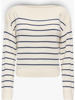 Only Onlkatıa Ls Boatneck cc Knt Kadın Gri Kazak - 15374823