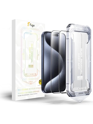 TeknoKapsül Fiigo iPhone 15 Pro Max Uyumlu Ekran Koruyucu Kolay Kurulum