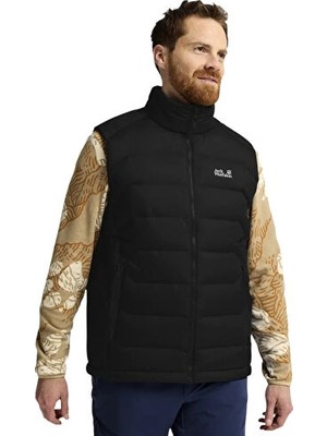 Jack Wolfskin Wıld Pass Down Vest M Rds Erkek Outdoor Yelek A66300-6000 Siyah