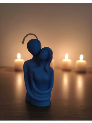 Ferdali Sarılan Aşık Çift Dekoratif Kokulu Mum