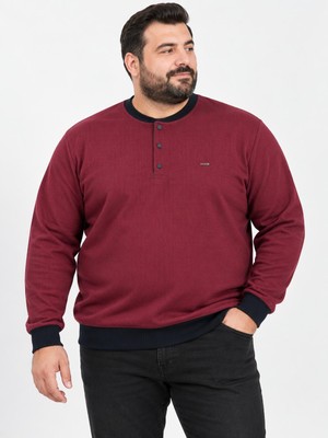 Lacaton Erkek Büyük Beden Bebe Yaka Sweatshirt