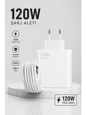 Turbo Hızlı Şarj Destekli 120W Usb-C Şarj Seti - Lisinya