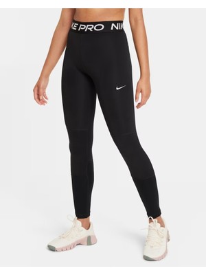 Nike Pro Dri-Fıt DA1028-010 Büyük Kız Çocuk Taytı - Siyah
