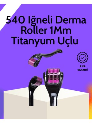 Evde Güvenli Kullanım Için Titanyum Derma Roller – Siyah Saplı - Lisinya