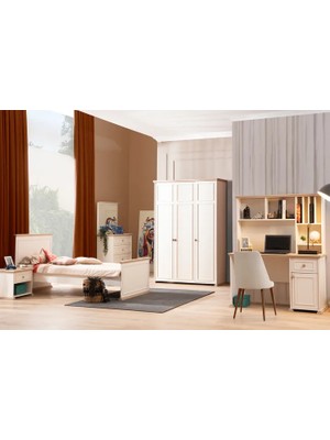 Vivense Latte Genç Odası Takımı, 3 Kapaklı