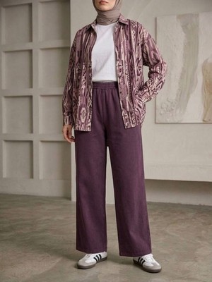 Foremia Cepli Yıkamalı Pantolon-Bordo -