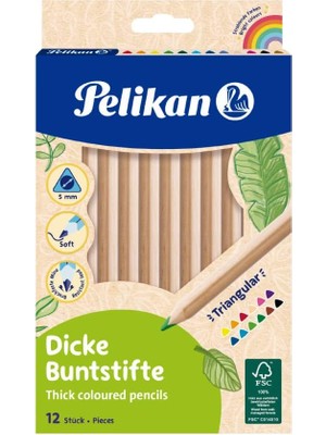 Ahşap Gövdeli 12LI Jumbo Kuru Boya