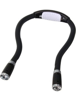 LED Eller Serbest Esnek Boyun Kitap Okuma Işığı Siyah