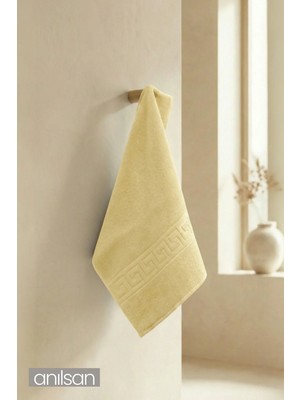 Anılsan Turkuaz Greek El Havlusu - 50x90 Cm, 225 Gr, %100 Pamuk, Spa Ve Otel Havlusu